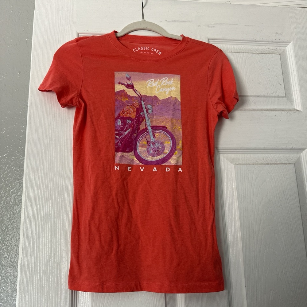 Classic Crew Red Nevada Graphic Tee